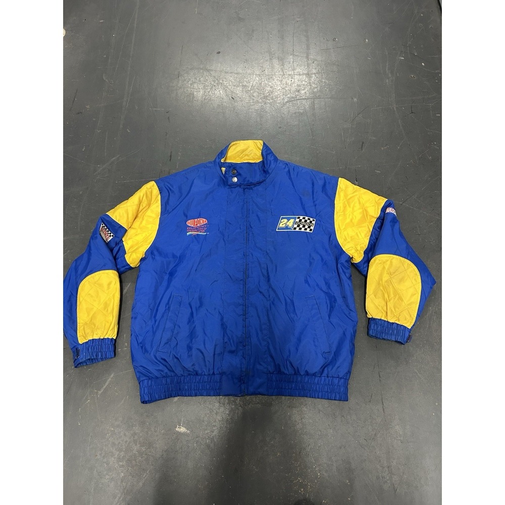 Vintage Nutmeg Jeff Gordon #24 Dupont Racing Embroidered Jacket Size XL NASCAR